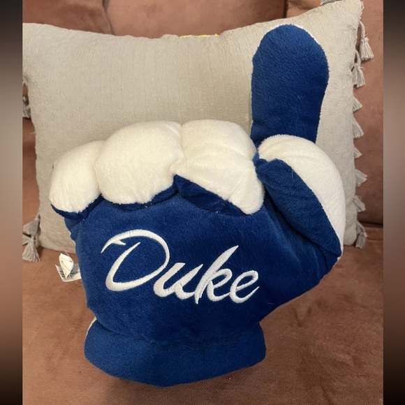 Other - Duke Blue and White Foam Finger Pillow